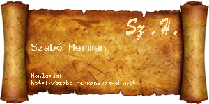 Szabó Herman névjegykártya